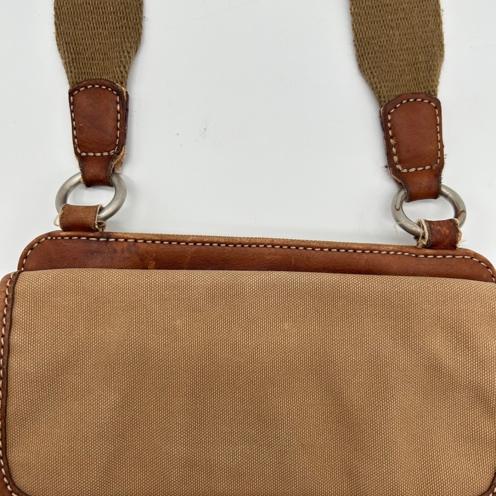 Fossil Original Premium Durable Canvas Crossbody Bag No. 54 Brown Leather Trim - Picture 10 of 13